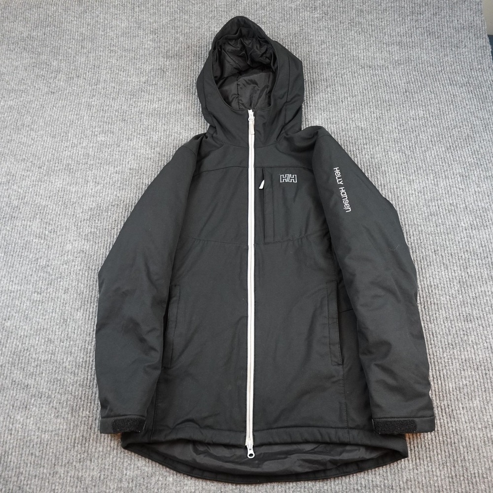 Helly Hansen Womens Medium Black Hooded Insulated Softshell Parka Jacket